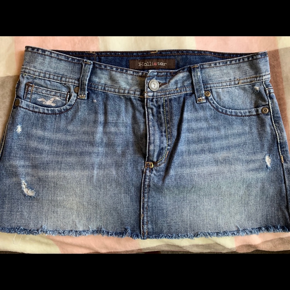 Hollister jean skirt